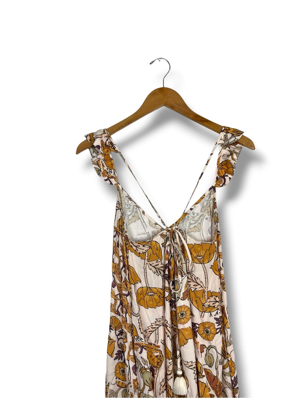 Maaji Magdeline Floral Midi Sundress Tie Back Viscose S Made In Colombia Beach - Picture 9 of 12